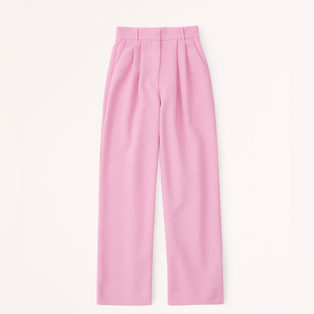 NWT Abercrombie & Fitch | Pink Sloane Tailored Wide Leg Pant - 28 LONG